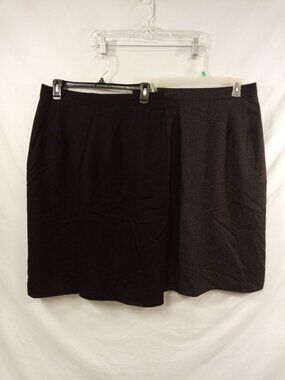 SAG Harbor 2 Women's Vintage Pencil Skirts Size 14 Black + Dark Grey